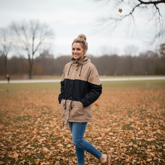 BMOSS color blocked coat size Medium - Picture 1 of 9